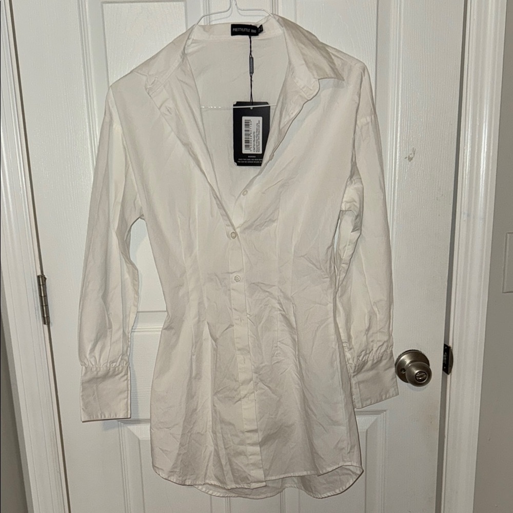 PrettyLittleThing White Button Down Shirt